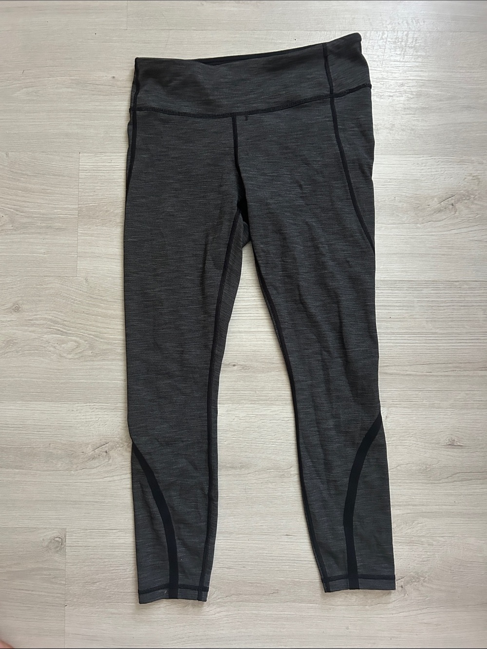 lululemon athletica Dark Gray/Black Leggings 7/8 length